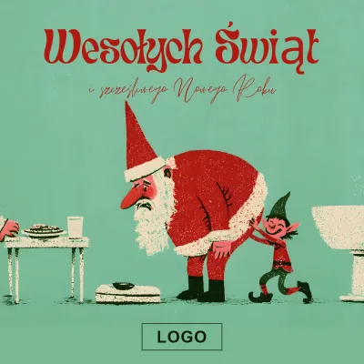 Kartka świąteczna z logo - Wzór 11