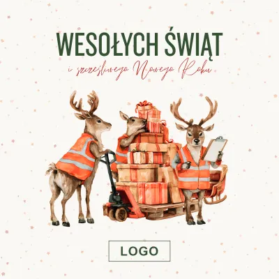 Kartka świąteczna z logo - Wzór 12