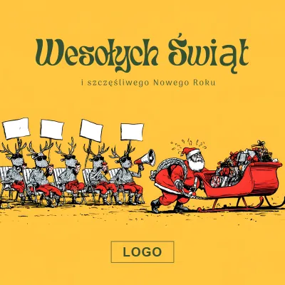 Kartka świąteczna z logo - Wzór 14