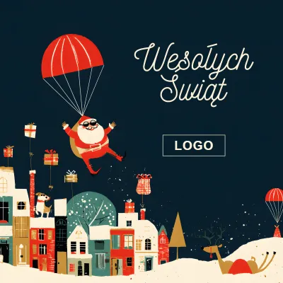 Kartka świąteczna z logo - Wzór 15