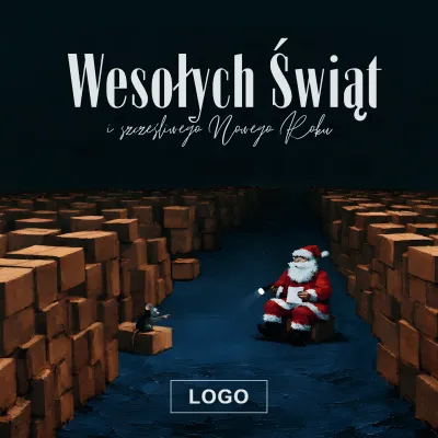 Kartka świąteczna z logo - Wzór 17