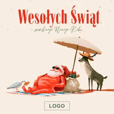 Kartka świąteczna z logo - Wzór 18