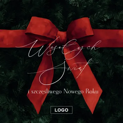 Kartka świąteczna z logo - Wzór 1