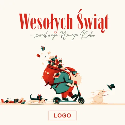 Kartka świąteczna z logo - Wzór 25