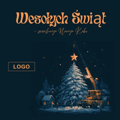 Kartka świąteczna z logo - Wzór 29