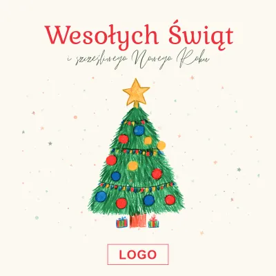 Kartka świąteczna z logo - Wzór 34