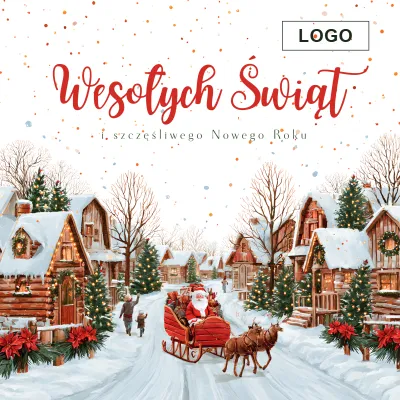 Kartka świąteczna z logo - Wzór 35