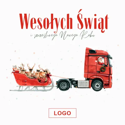 Kartka świąteczna z logo - Wzór 37