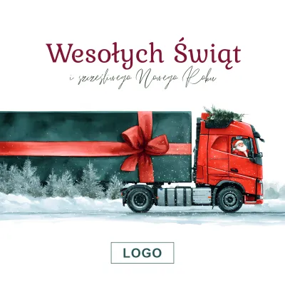Kartka świąteczna z logo - Wzór 38