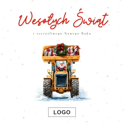 Kartka świąteczna z logo - Wzór 39