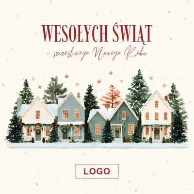 Kartka świąteczna z logo - Wzór 3
