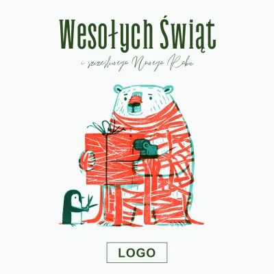 Kartka świąteczna z logo - Wzór 49