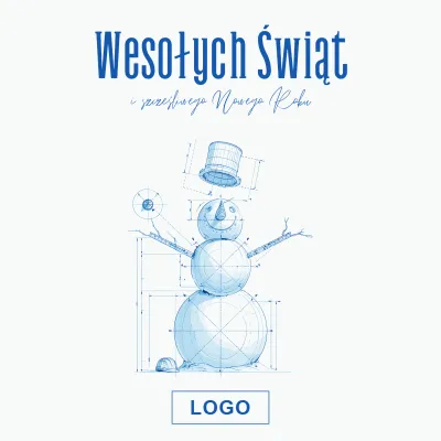 Kartka świąteczna z logo - Wzór 50