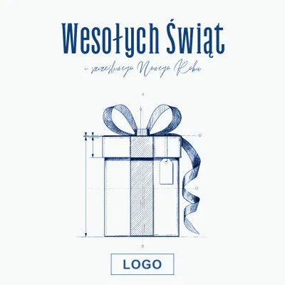 Kartka świąteczna z logo - Wzór 52