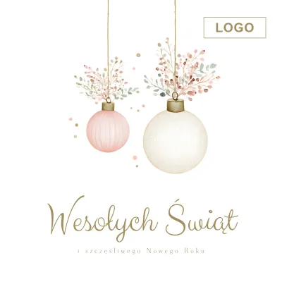 Kartka świąteczna z logo - Wzór 55