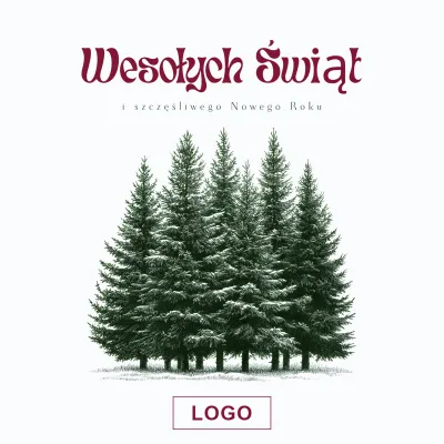 Kartka świąteczna z logo - Wzór 57