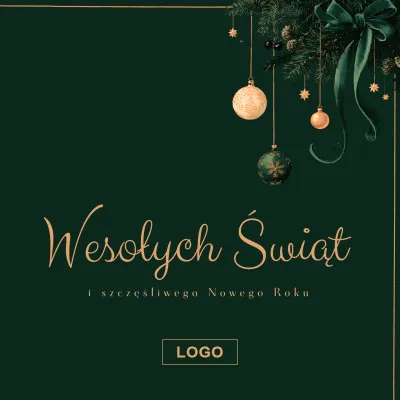 Kartka świąteczna z logo - Wzór 61