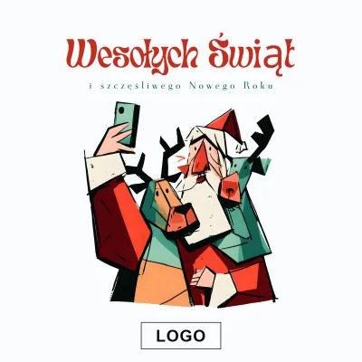 Kartka świąteczna z logo - Wzór 62
