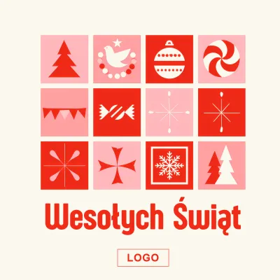 Kartka świąteczna z logo - Wzór 66