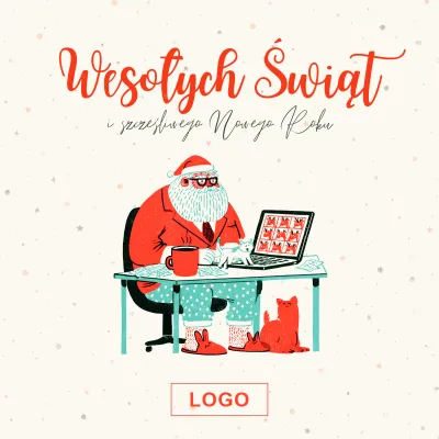 Kartka świąteczna z logo - Wzór 6
