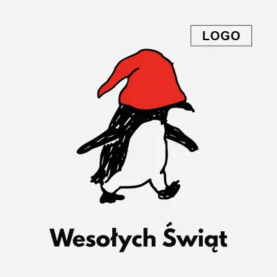 Kartka świąteczna z logo - Wzór 72