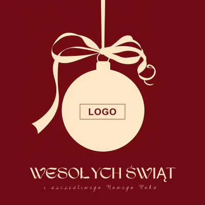 Kartka świąteczna z logo - Wzór 74