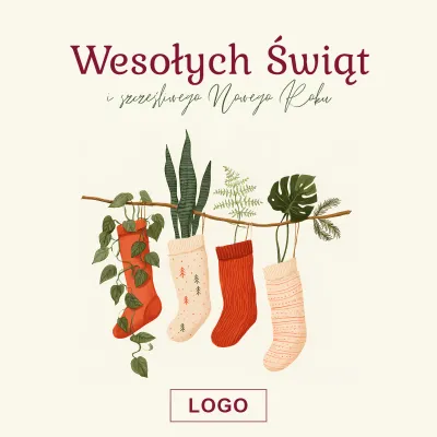 Kartka świąteczna z logo - Wzór 77