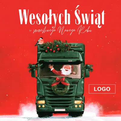 Kartka świąteczna z logo - Wzór 9